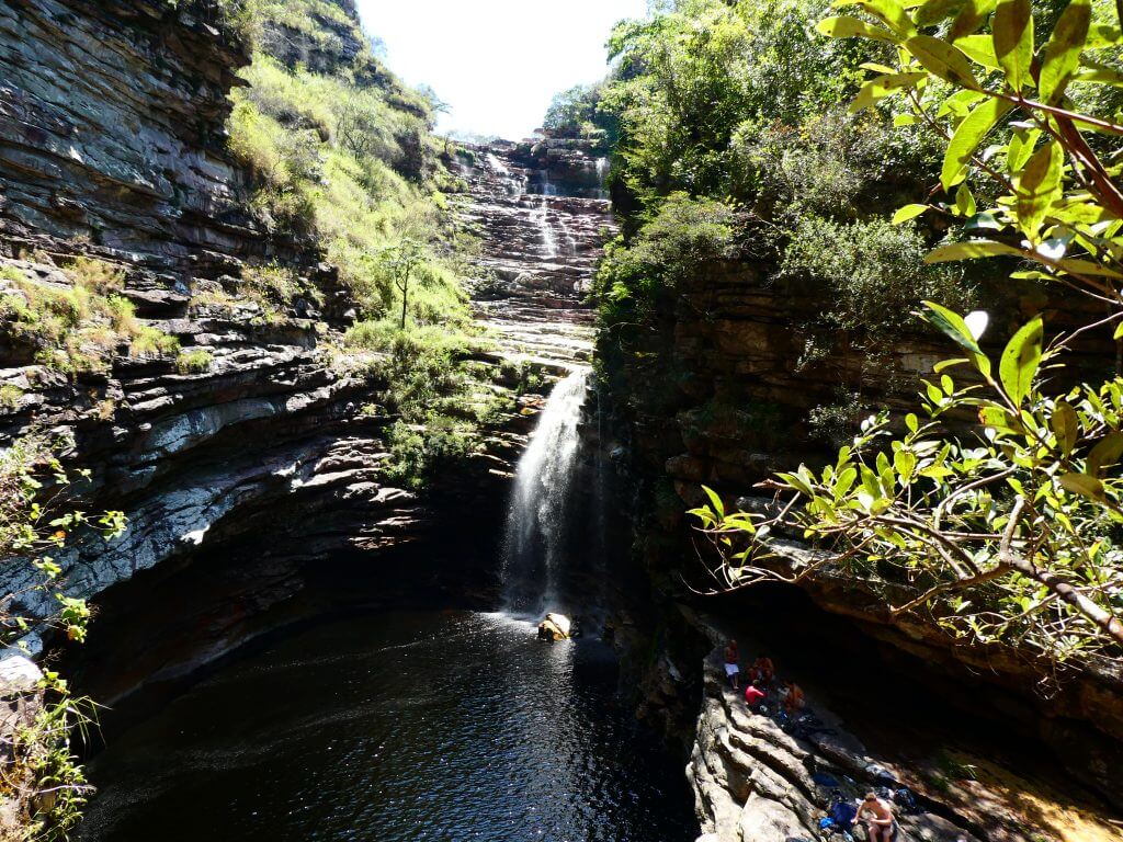 Beautiful Cachoeira do Sossego in Chapada Diamantina National Park, Brazil