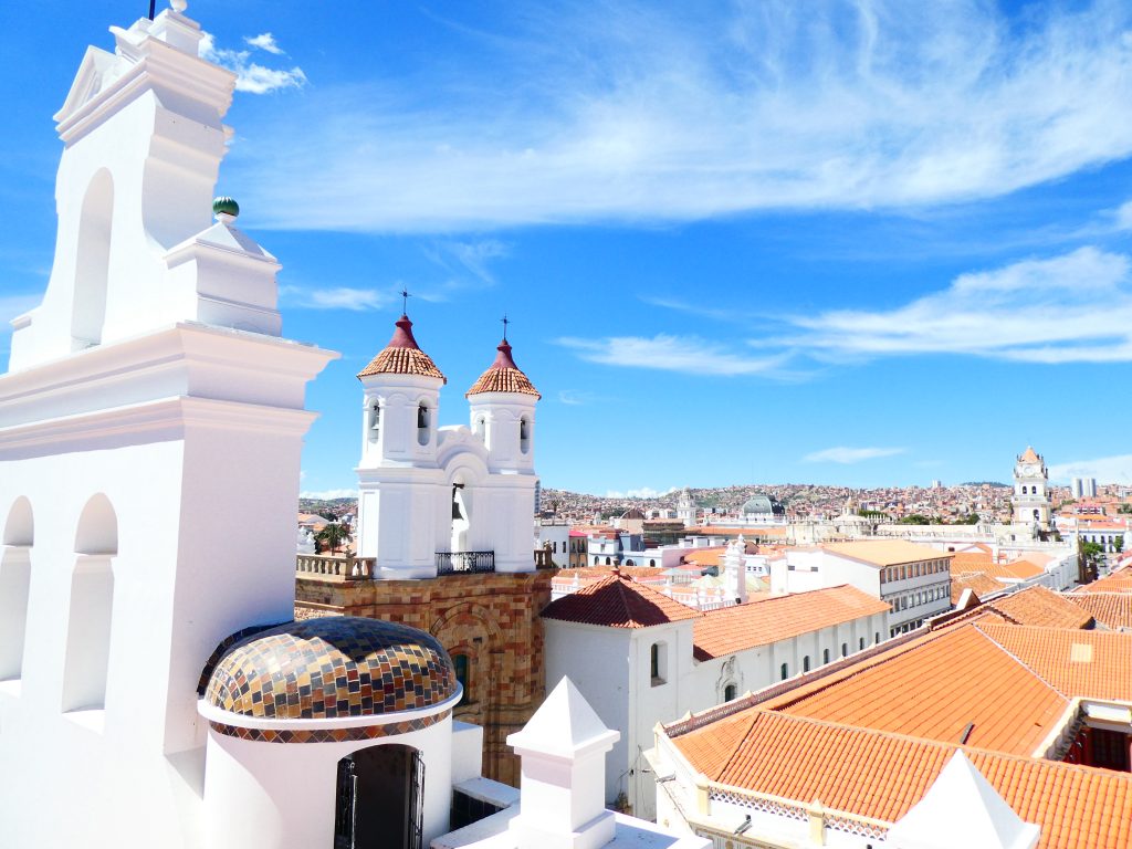 Sucre bolivia view from church roof