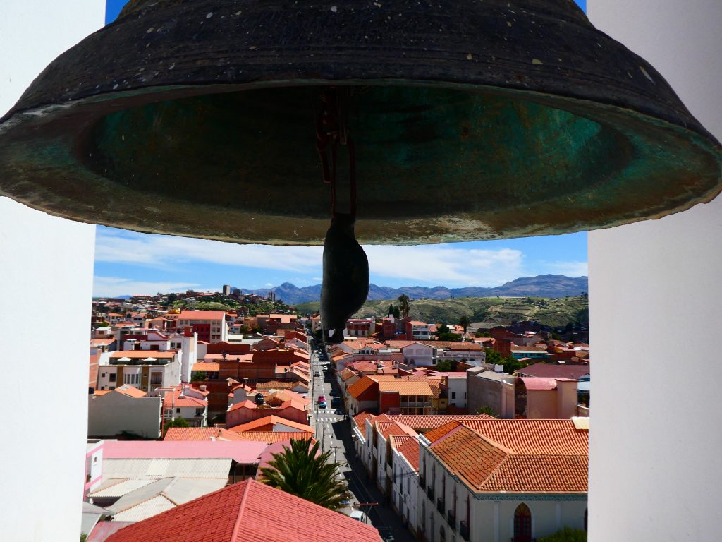 Sucre bolivia bell on church roof