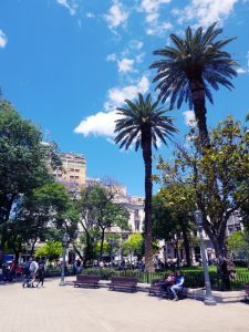 Square with benches Cordoba Argentina