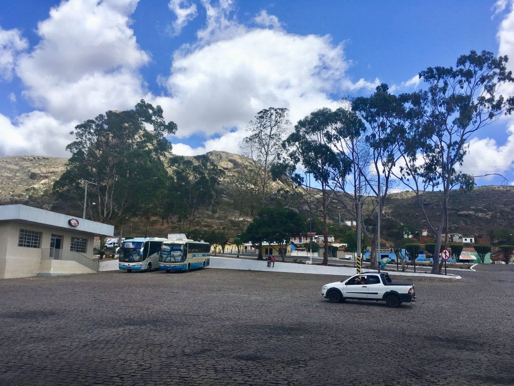 Long-distance bus travelling in South America