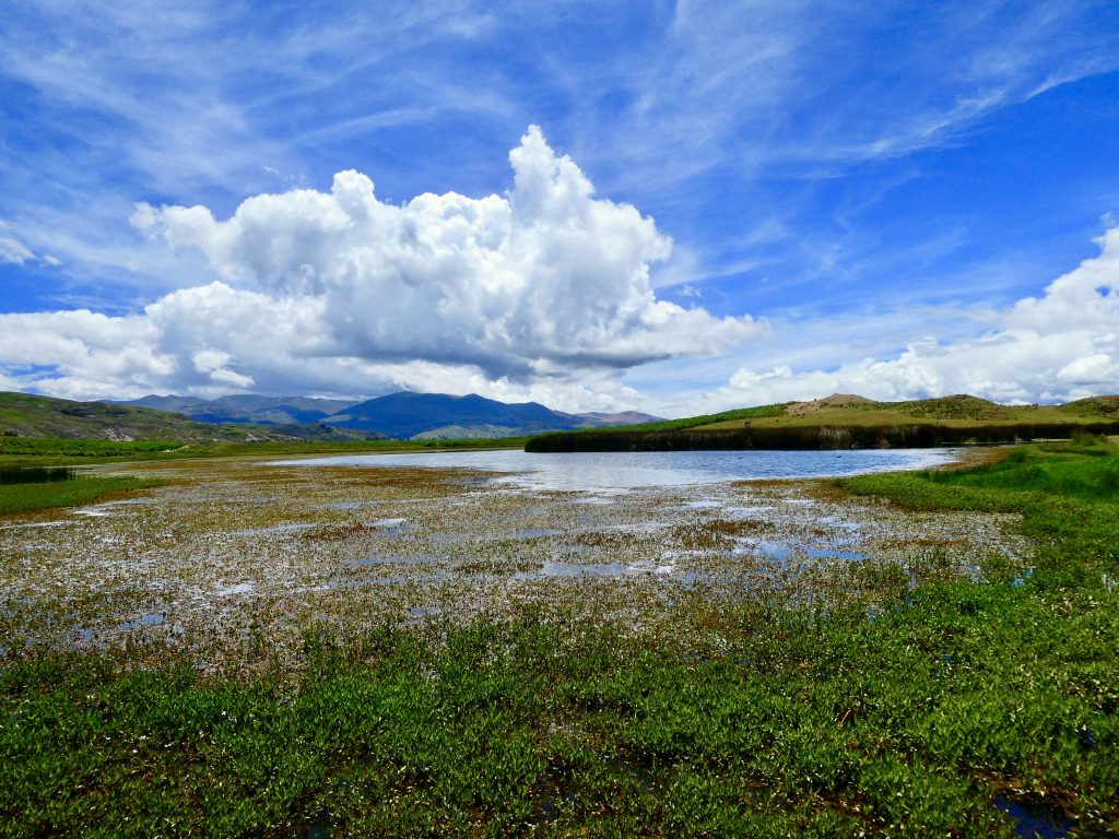 lake Wilcacocha near Huaraz, Peru