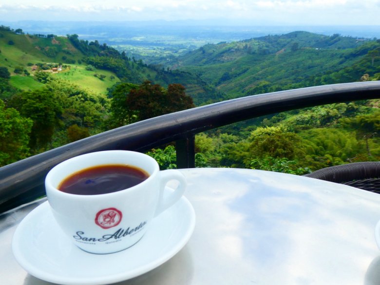 coffee on San Alberto terrace with a view