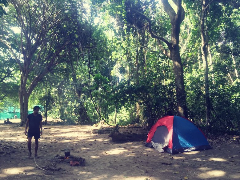 Camping cooking in Tayrona Park