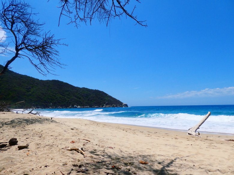 Empty beach in Tayrona National Park