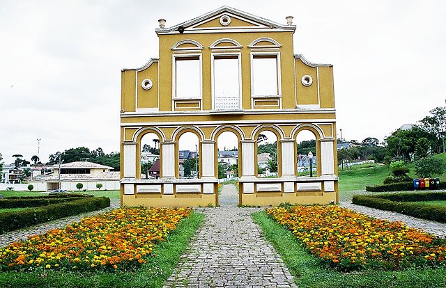 German door in Bosque Alemao in Curitiba