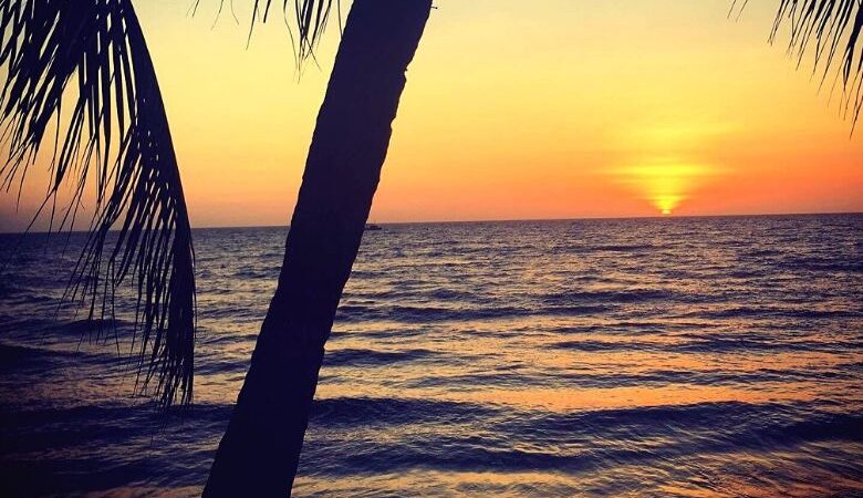 Sunset of the sea from Tolù, Colombia