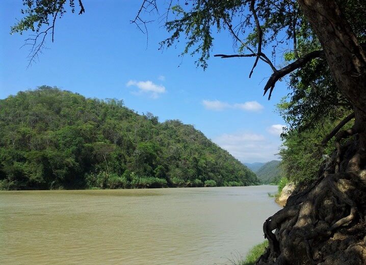 River Tumbes in Cerros de Amotape National Park, Peru