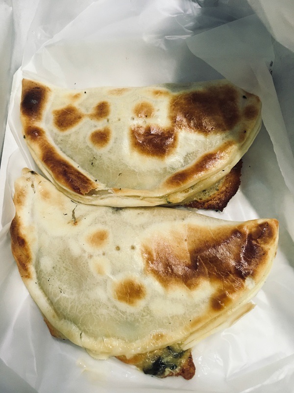Typical vegetarian empanadas from a bakery