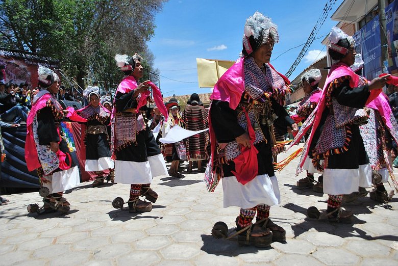 Dancers at Pukllay Tarabuco Bolivia