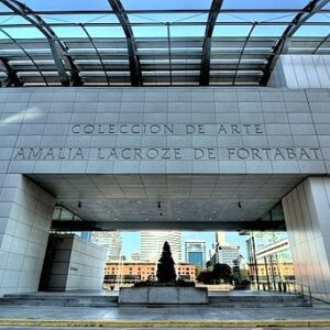 The futuristic entrance to the Fortabat Art museums in Buenos Aires