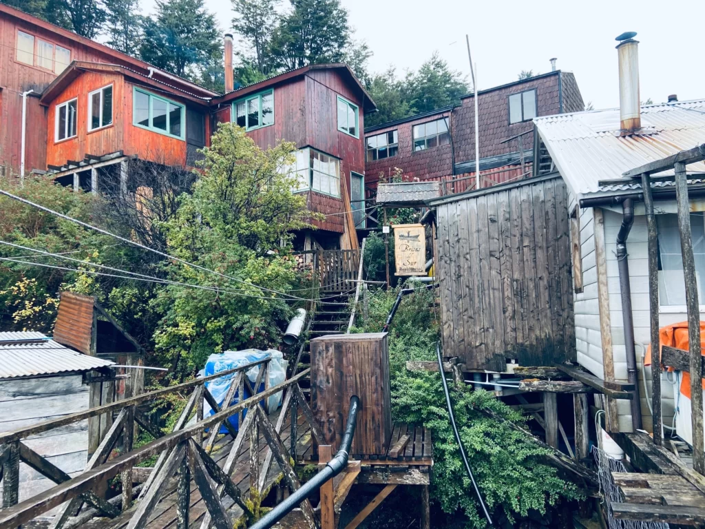 Typical houses in Caleta Tortel