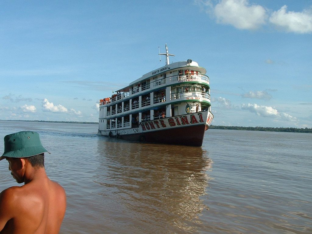Slow-boat on Amazon River